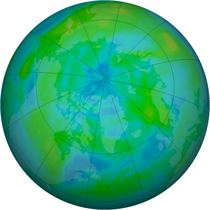 Arctic ozone map for 23 September 2003